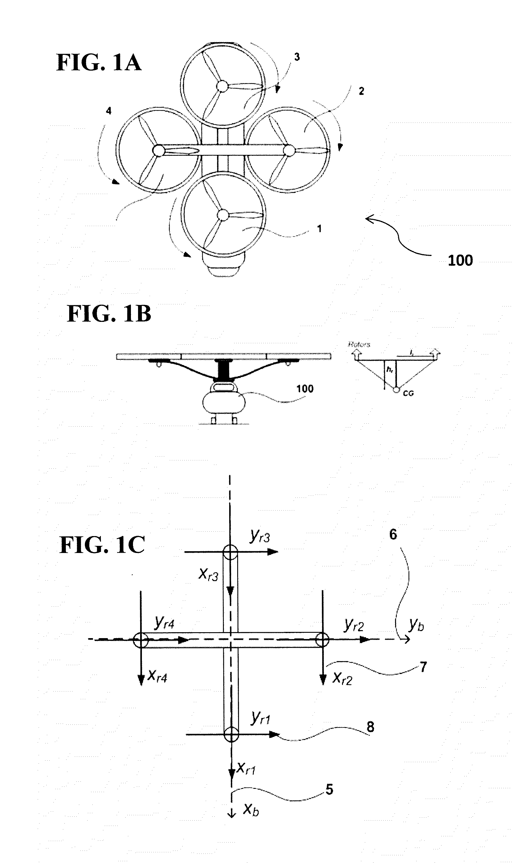 System and method for control of quadrotor air vehicles with tiltable rotors
