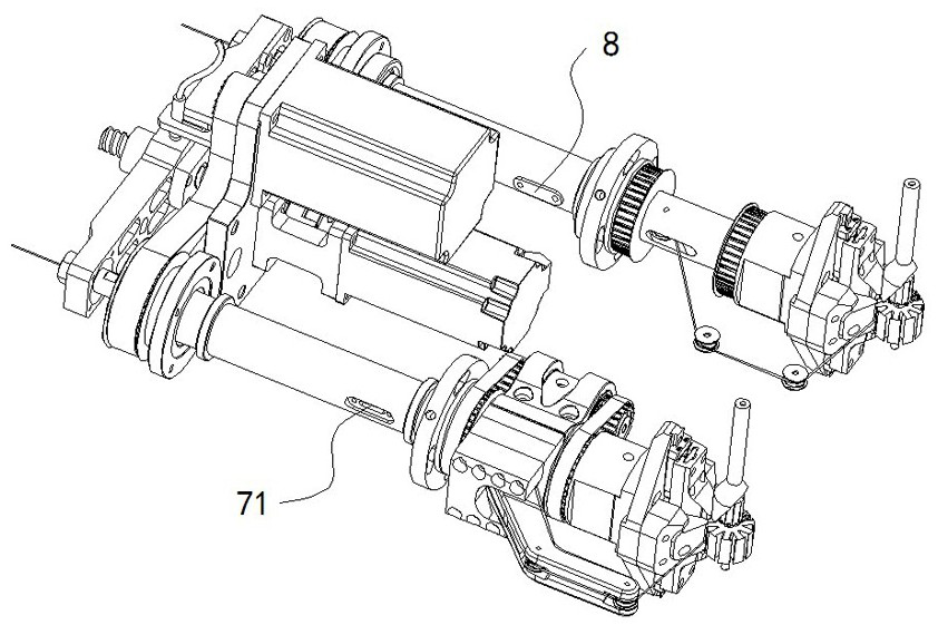 Telescopic motor rotor winding device