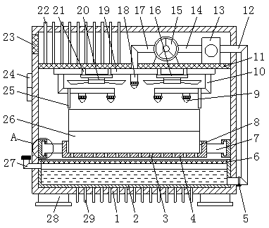 Injection mold cooling device and using method