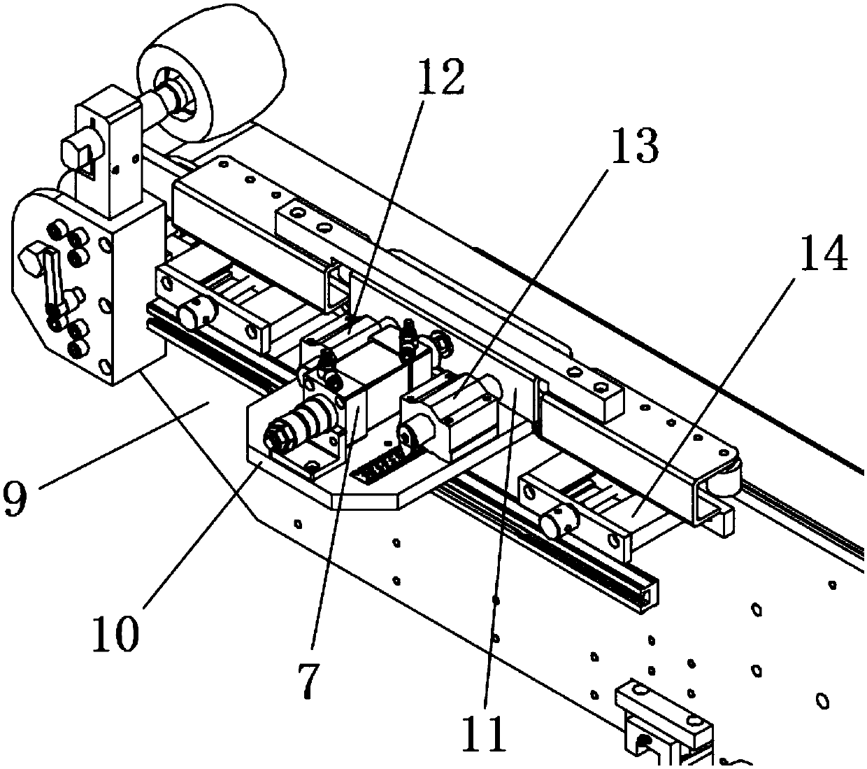 Carton box scissors difference trimming mechanism