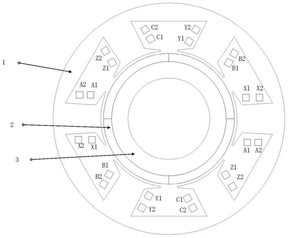 Test method for mechanical characteristics of double-branch AC permanent magnet motor