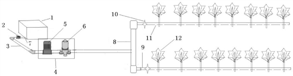 A water and fertilizer integrated drip irrigation method suitable for dry season tobacco fields