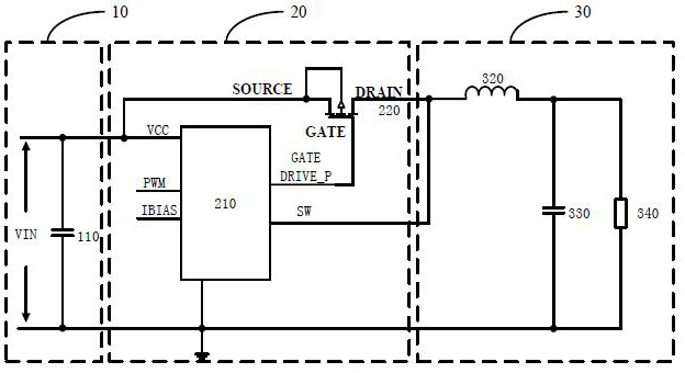 Synchronous rectification drive module, synchronous rectification drive circuit and buck type step-down circuit