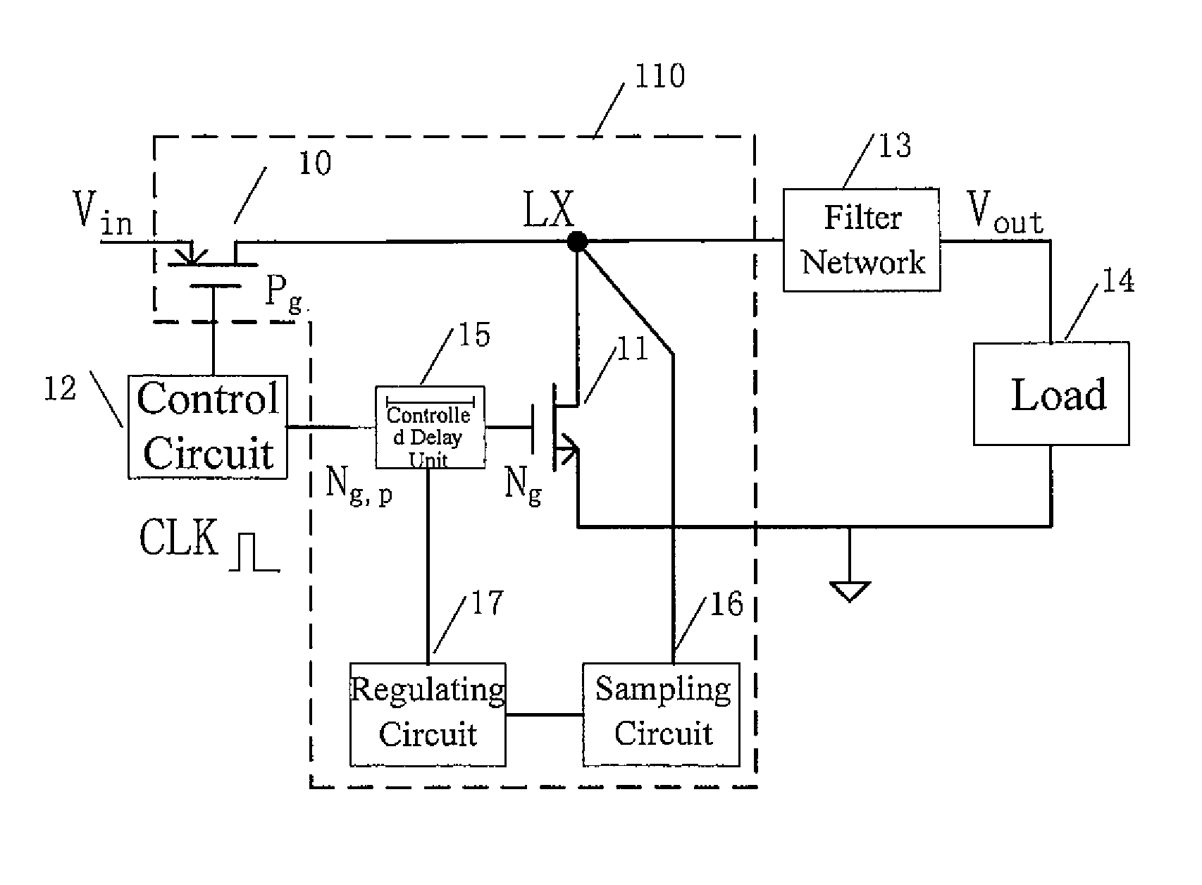 Switch level circuit with dead time self-adapting control