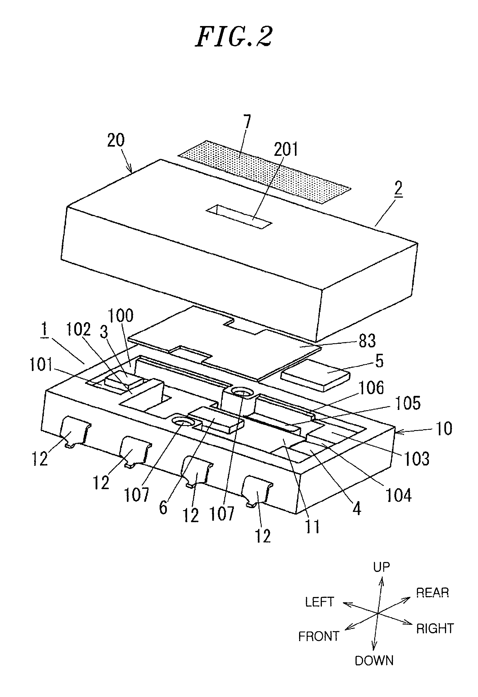 Gas component detection device