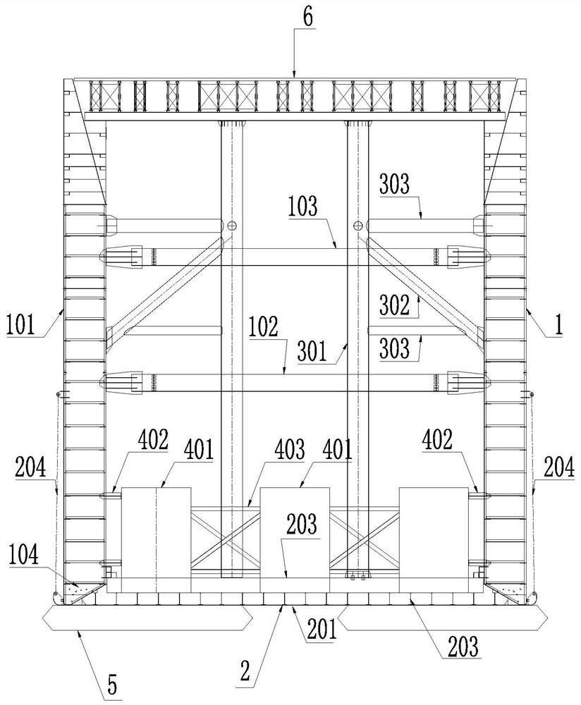 Construction method of high-fall deepwater rock-socketed foundation