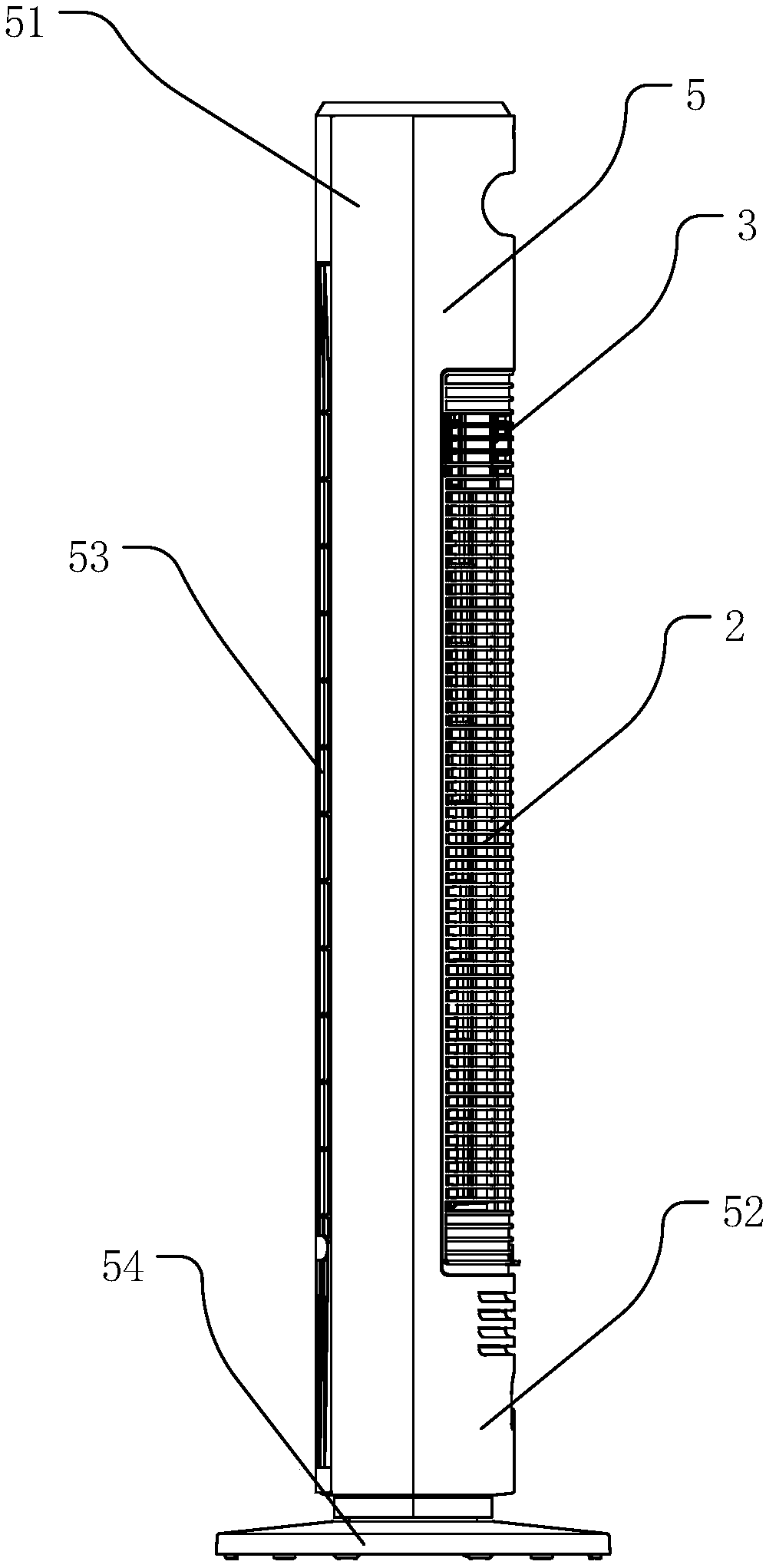 Household appliance and winged insect treatment device thereof