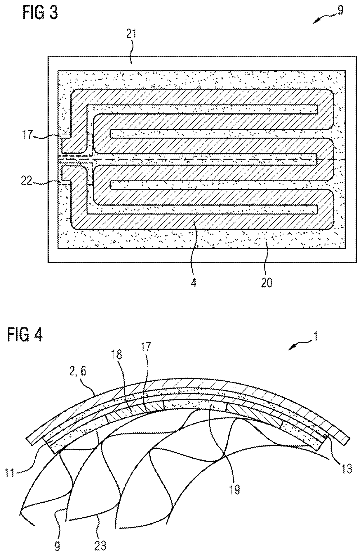 Device for treating exhaust gases