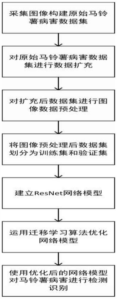 Potato disease identification method based on convolutional neural network