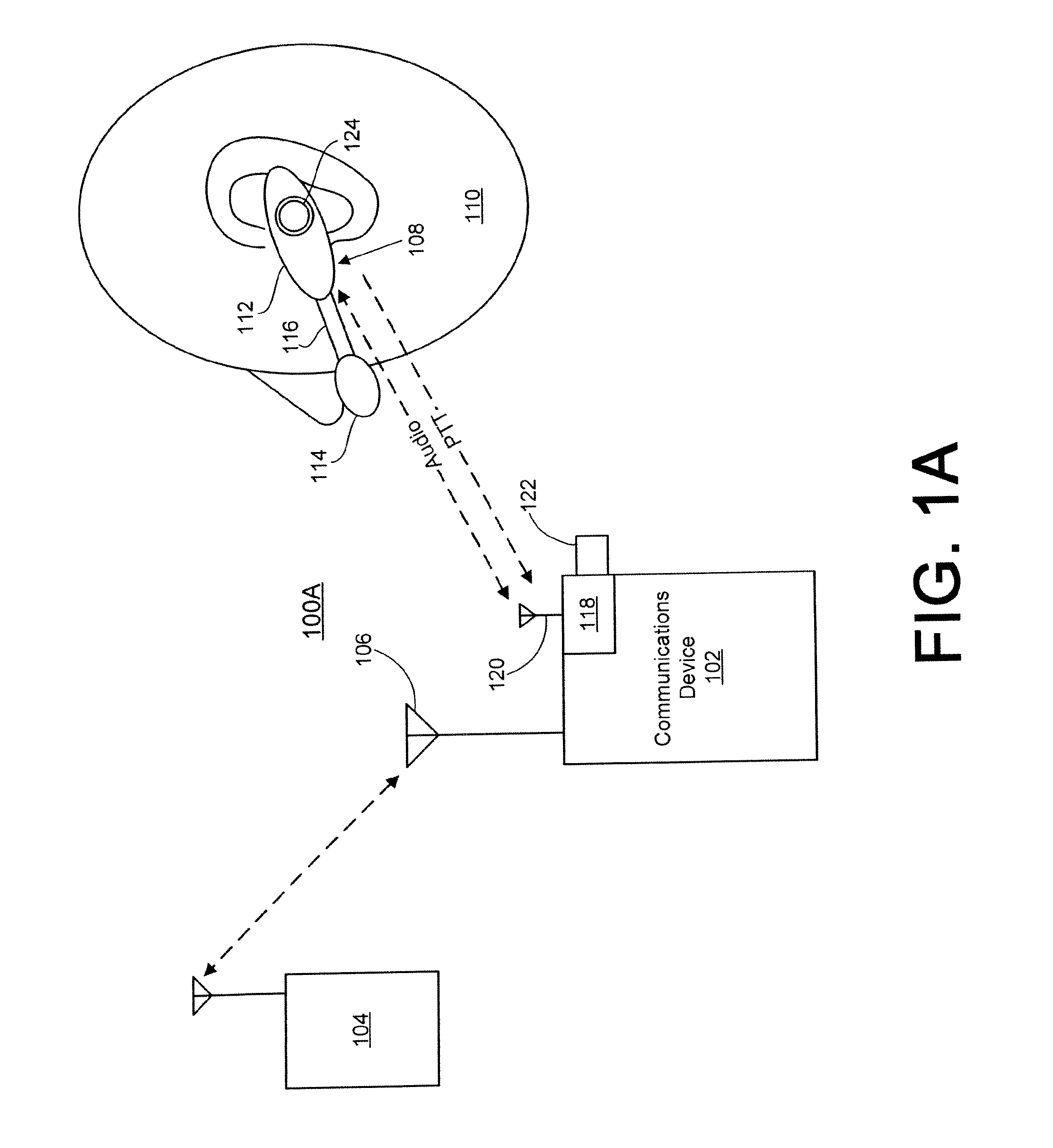 Wireless headset and microphone assembly for communications device