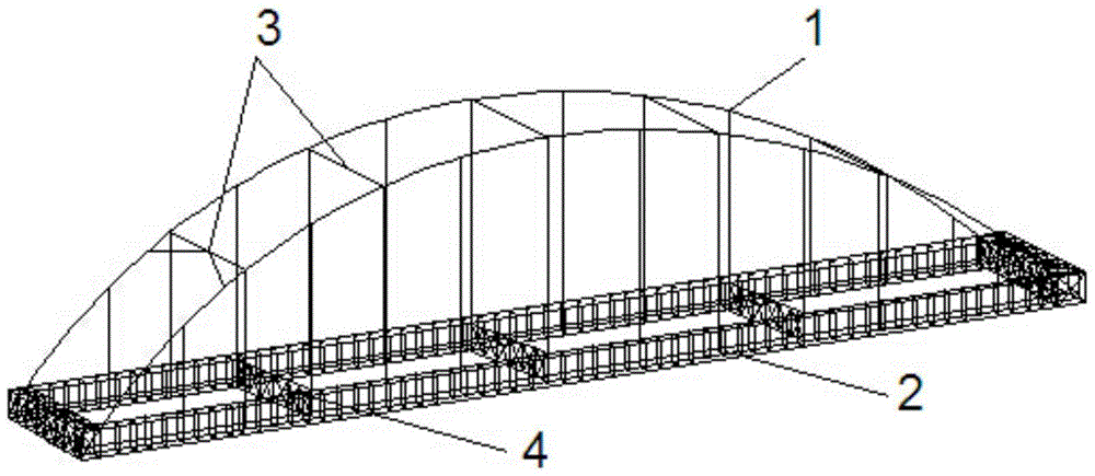 Through concrete-filled steel tube tied-arch bridge erection construction method