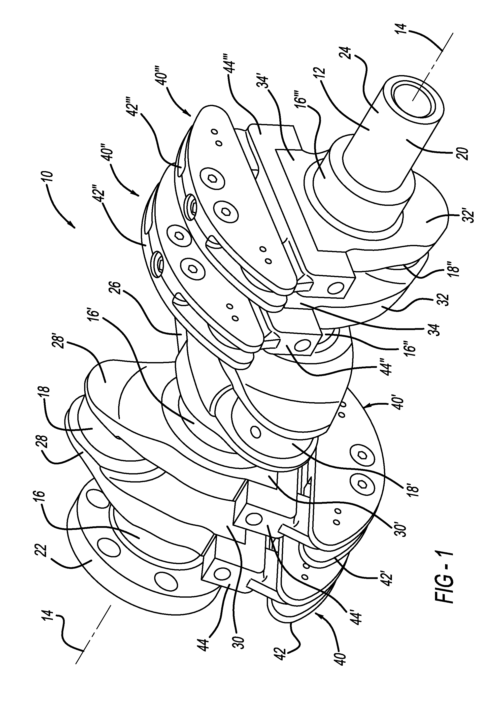 Production feasible pendulum crankshaft