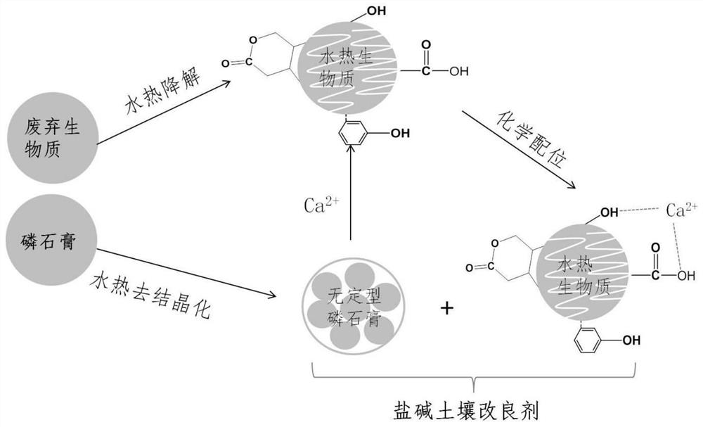 Process for preparing saline-alkali soil conditioner from solid waste