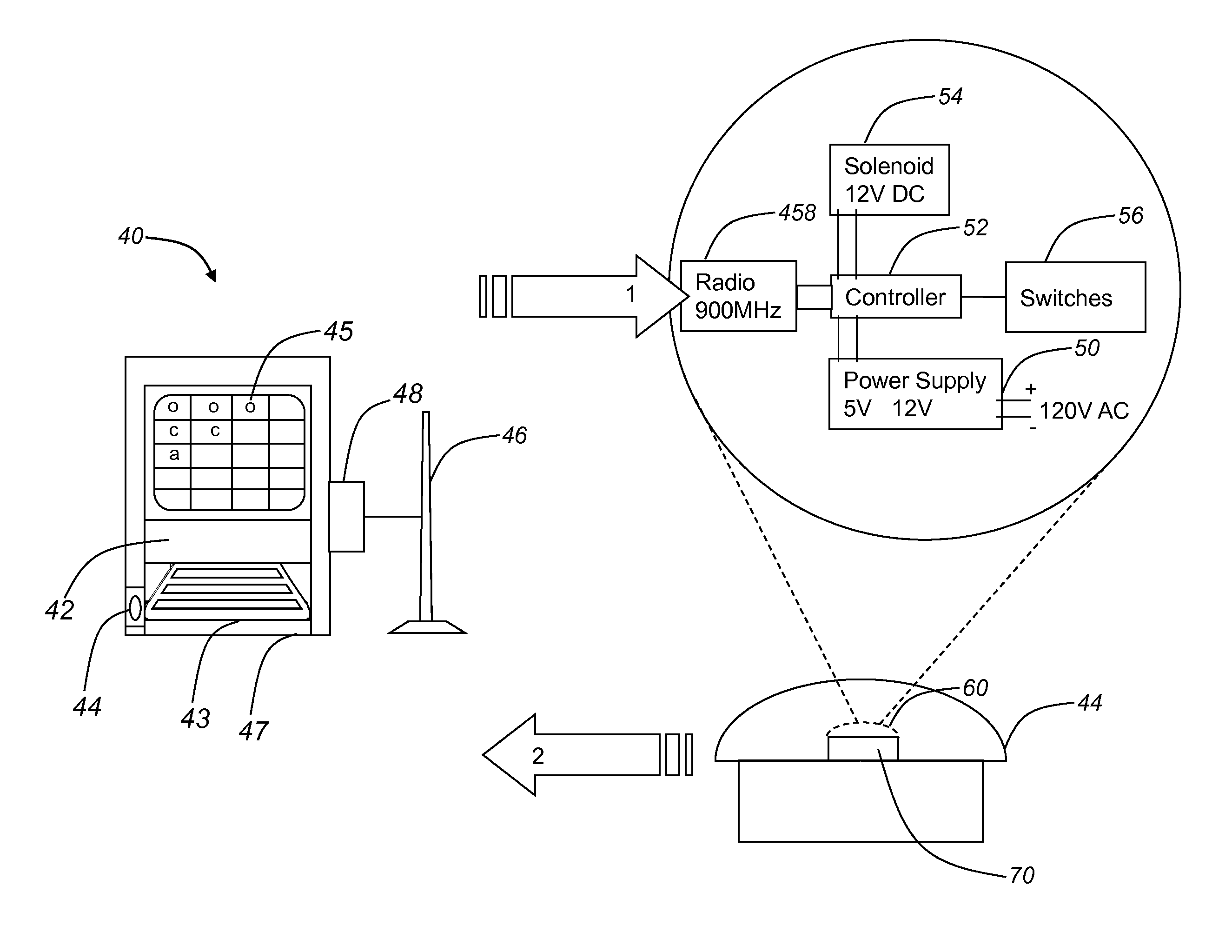 Asset security system and associated methods for selectively granting access