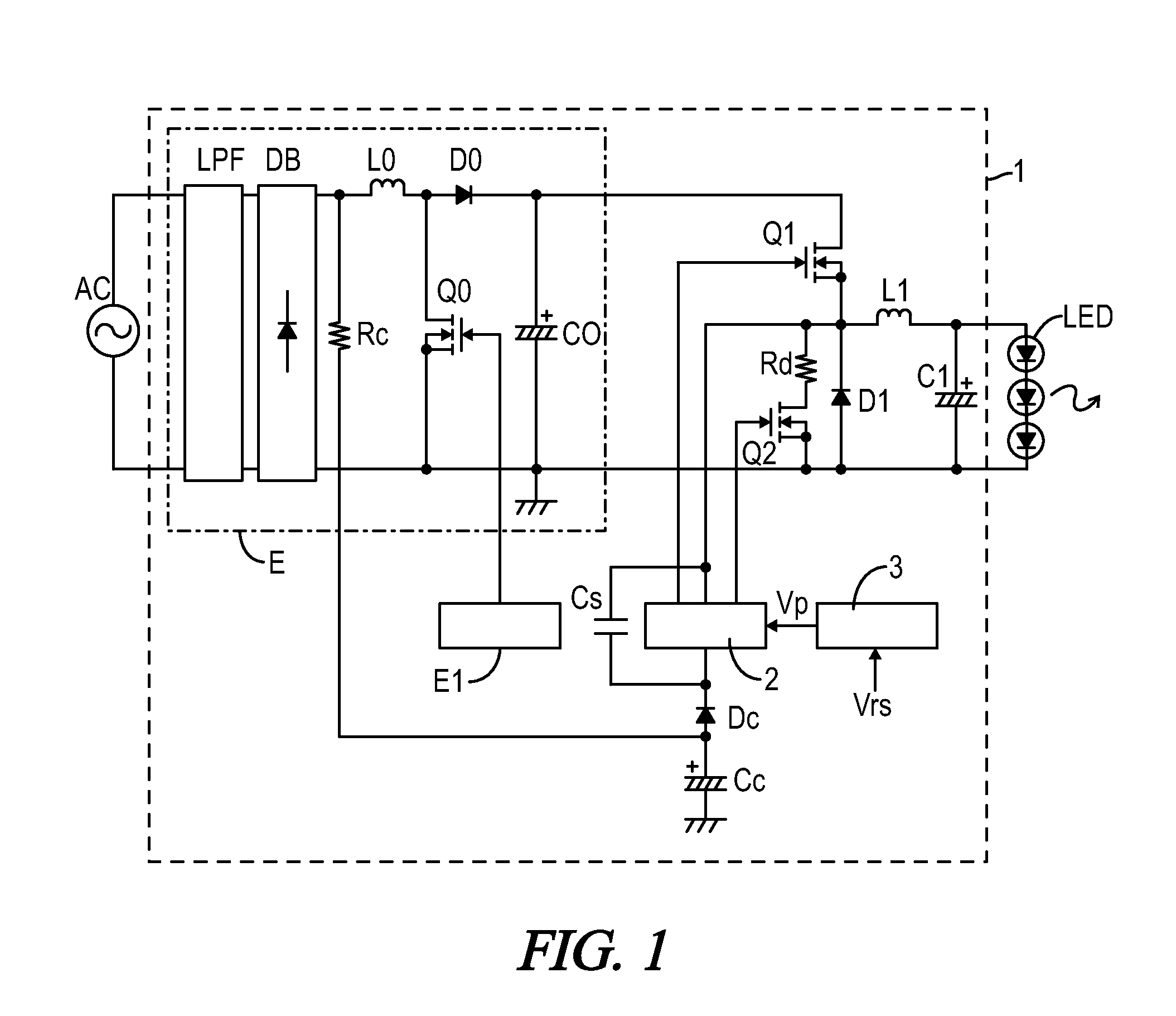 Lighting power source with controlled charging operation for driving capacitor