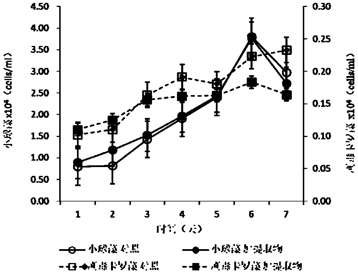 Brown algae extract and application thereof in inhibiting multiplication of highly-toxic karlodinum in expanding propagation of bait microalgae