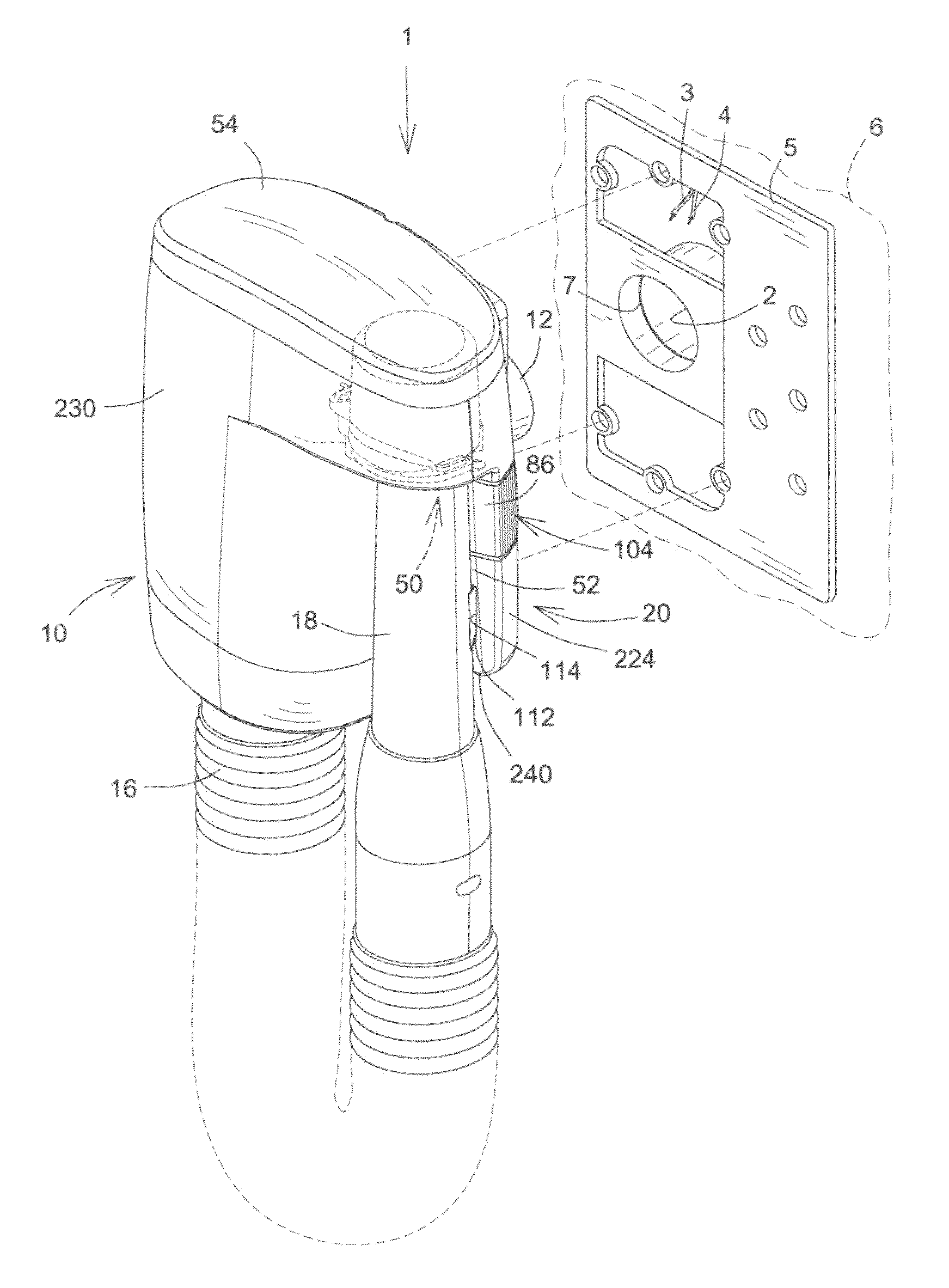 Auxiliary vacuum device for a central vacuum cleaning system