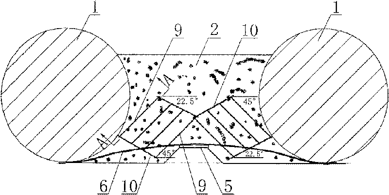 Pit pile anchor wall concrete breast beam structure and construction method thereof