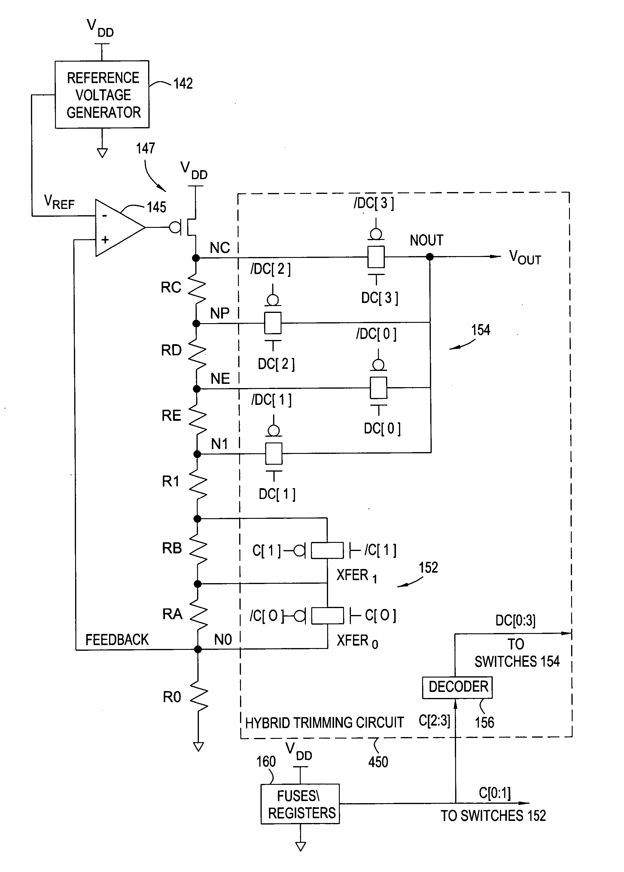 Voltage trimming circuit