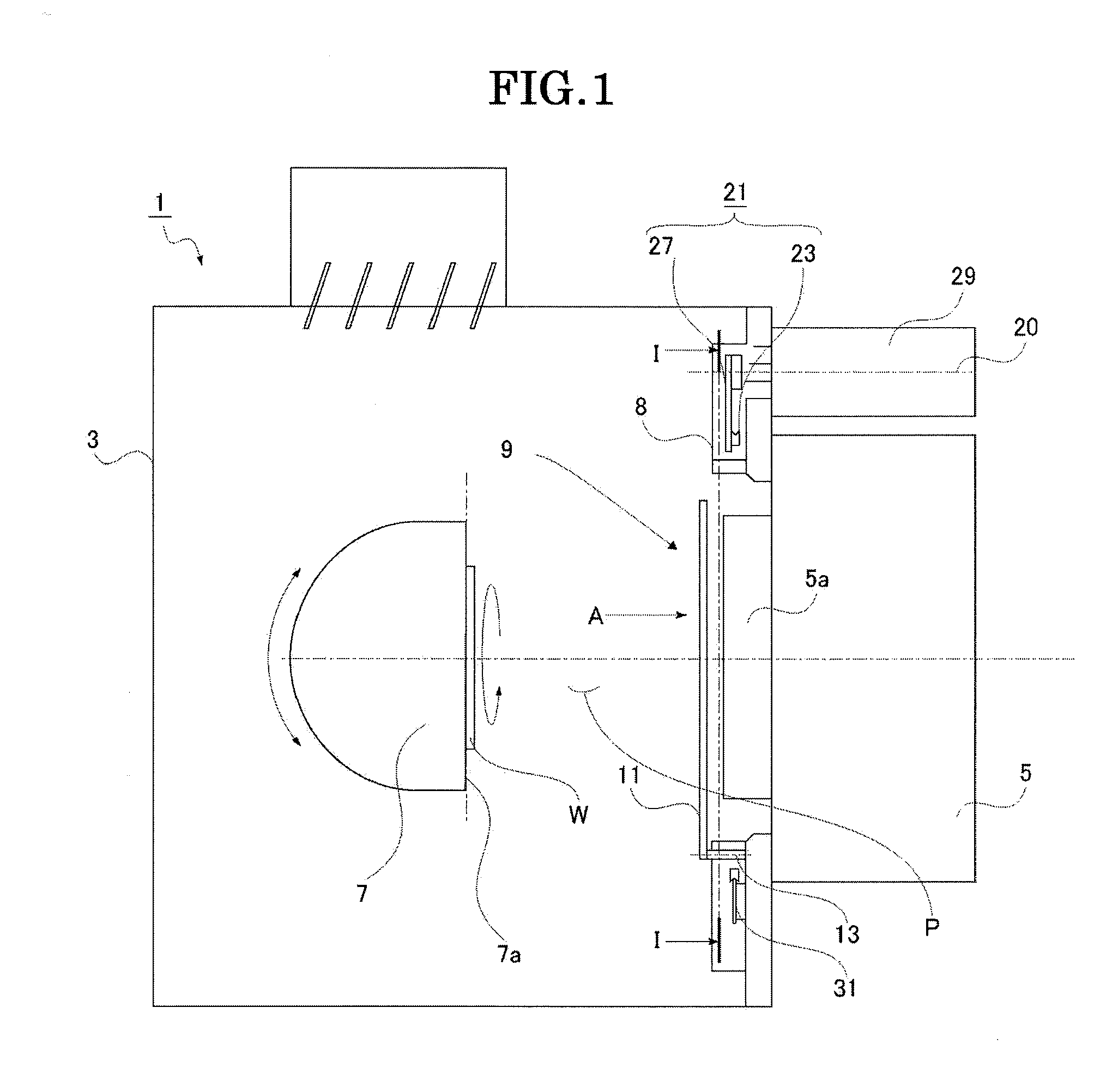 Shutter device and vacuum processing apparatus