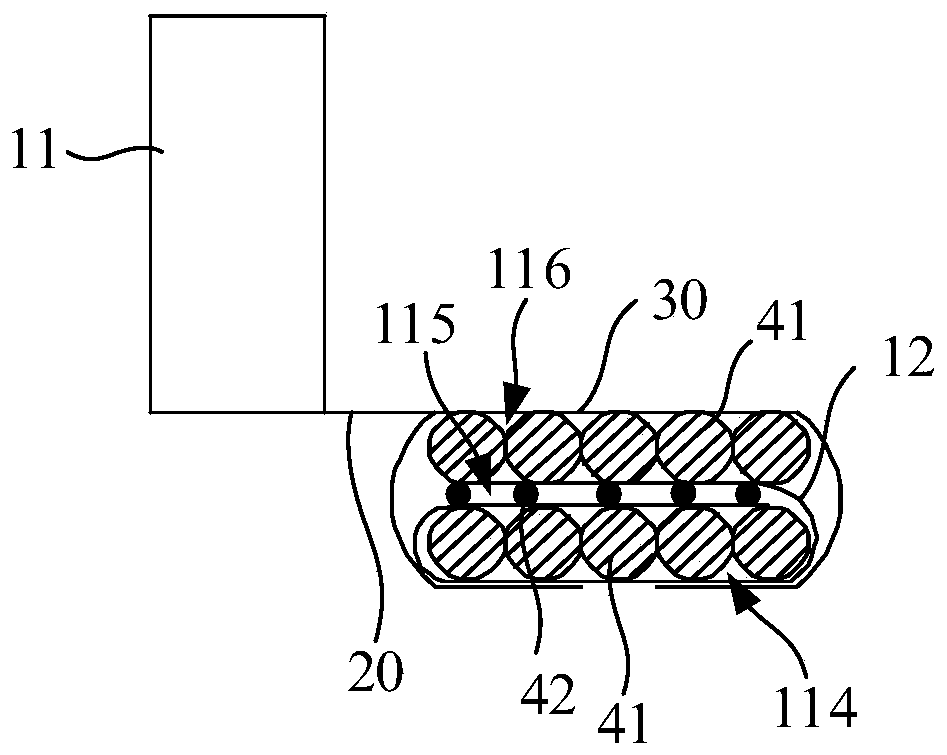 Graphite grounding belt connecting device and graphite grounding belt connecting method