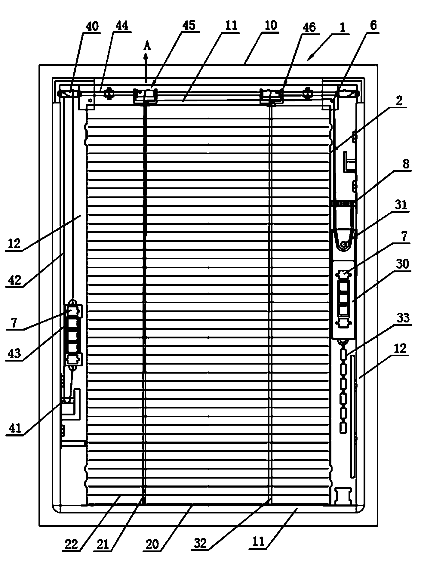 Built-in sunshade hollow glass product