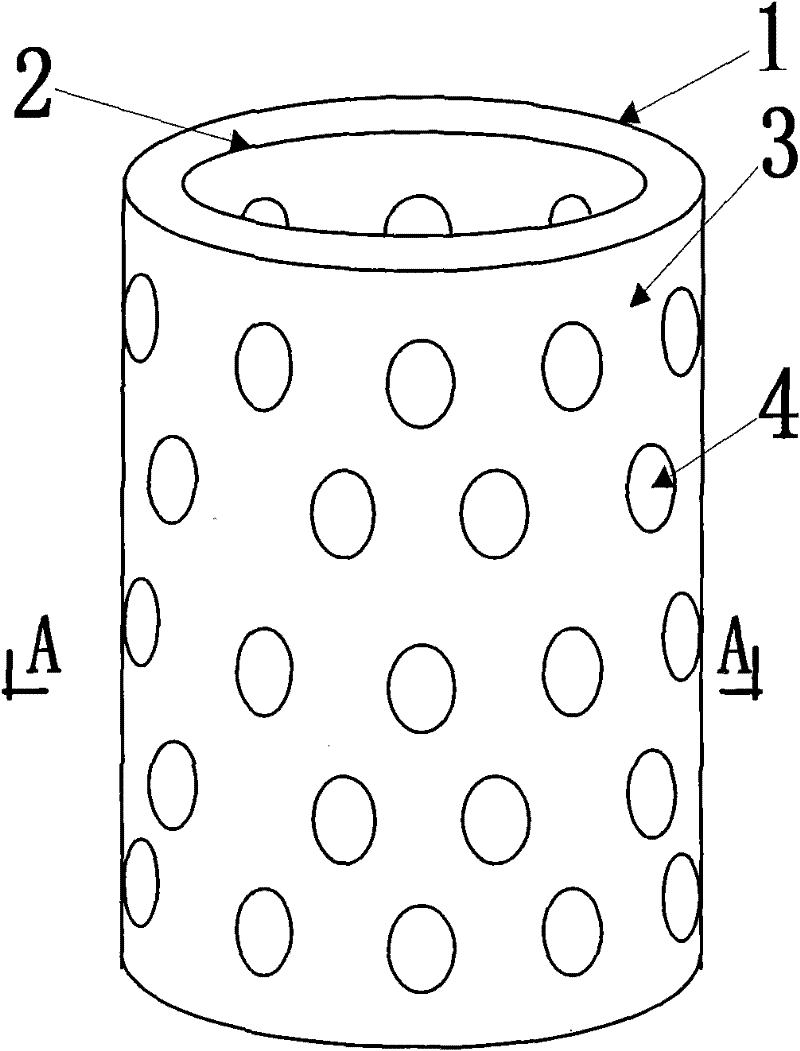 Hollow pile with multiple holes on lateral wall