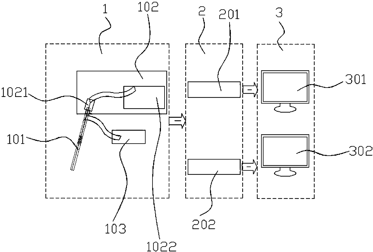 2D and naked eye 3D dual-screen endoscope system and displaying method