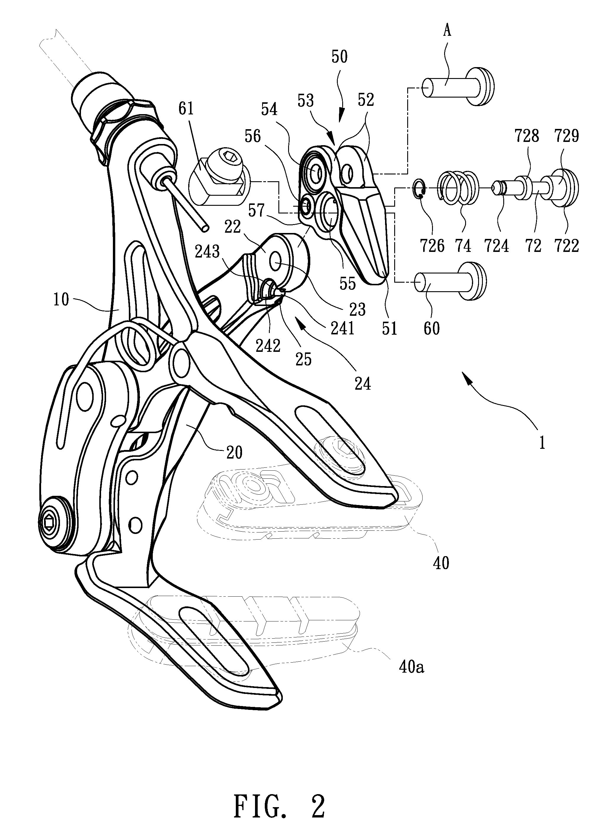 Mechanism for quickly loosening and tightening brake cable in caliper brake of bicycle