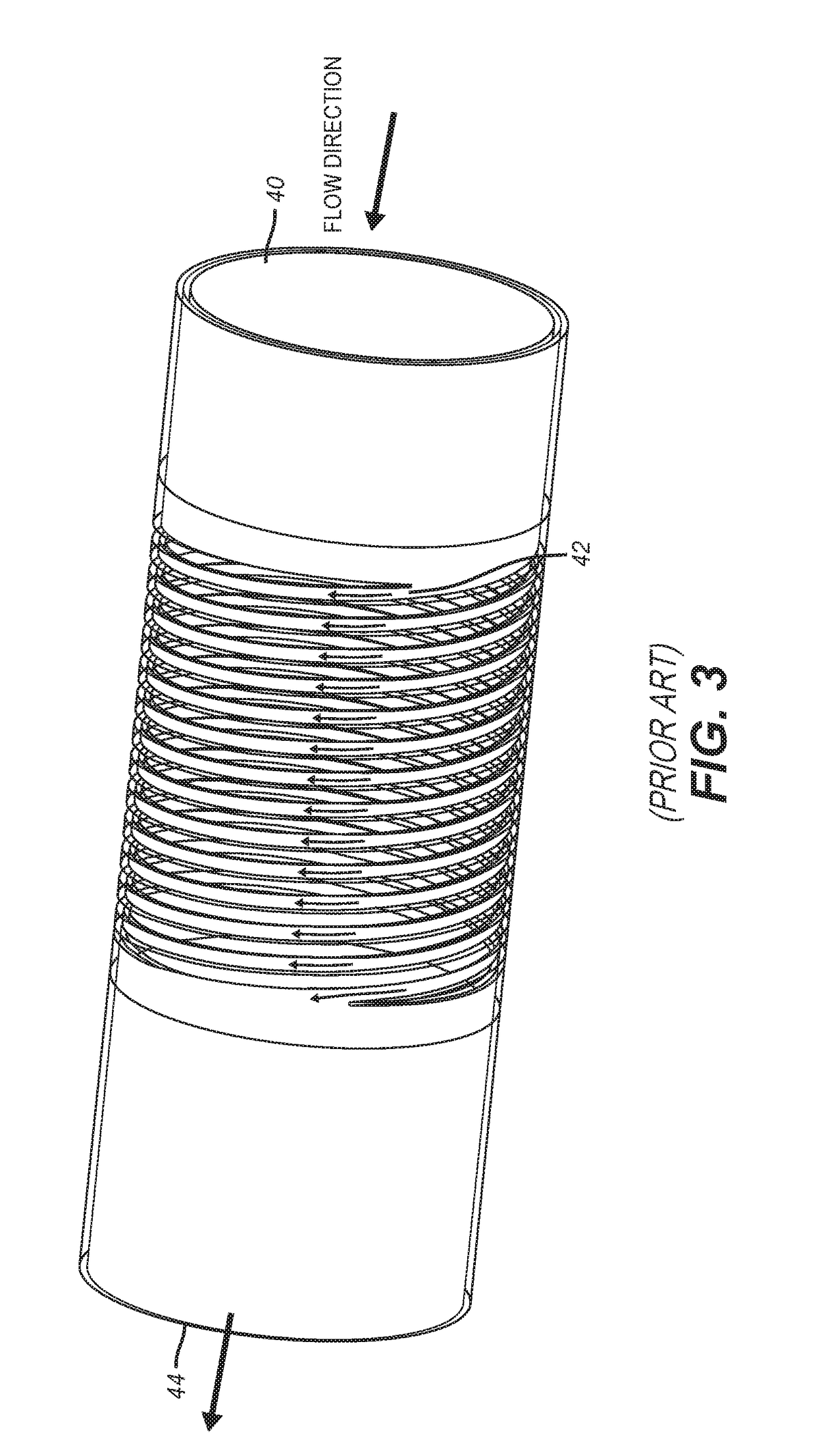 Alternative helical flow control device for polymer injection in horizontal wells