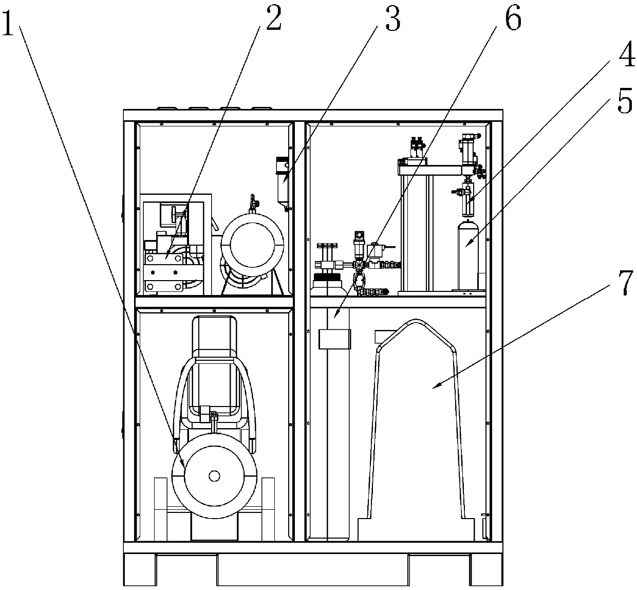 Normal-temperature oxygen pressurizng device