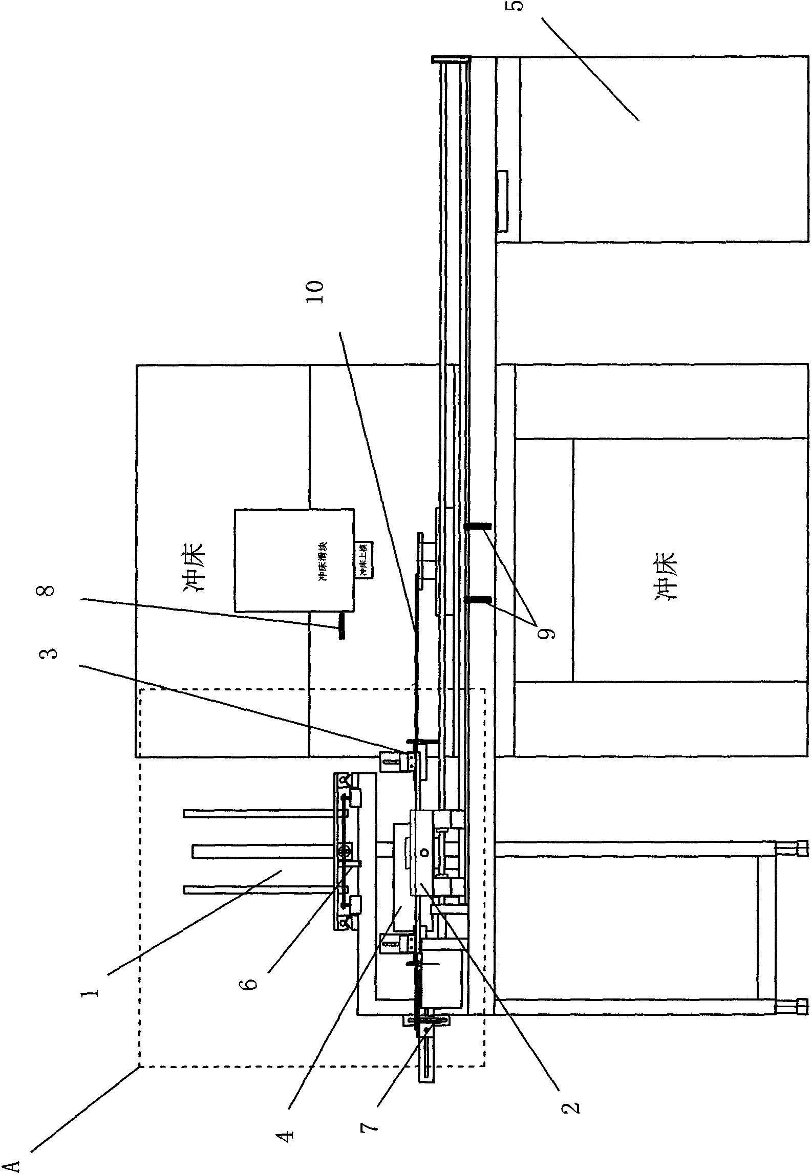 Automatic material loading, feeding and unloading equipment for bar stock blanking and method thereof