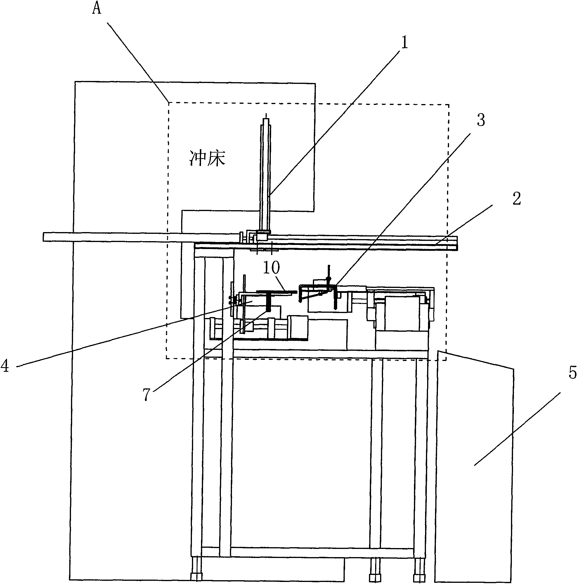 Automatic material loading, feeding and unloading equipment for bar stock blanking and method thereof