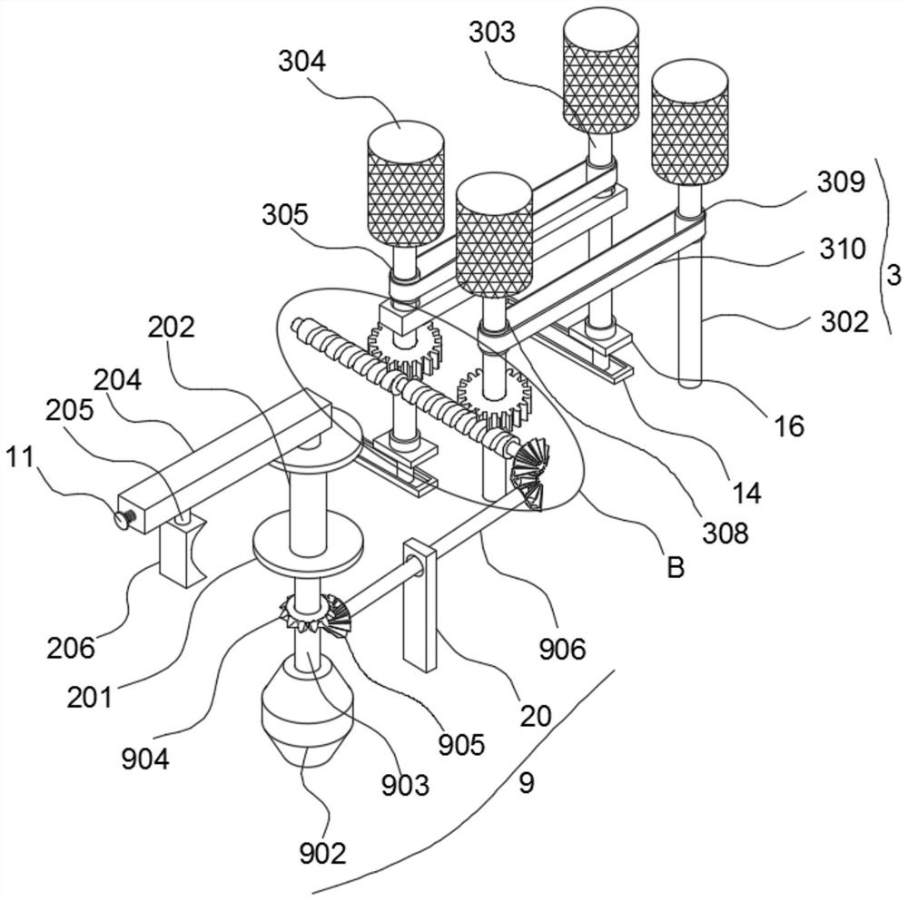 Bending equipment provided with angle adjusting structure and used for metal part machining