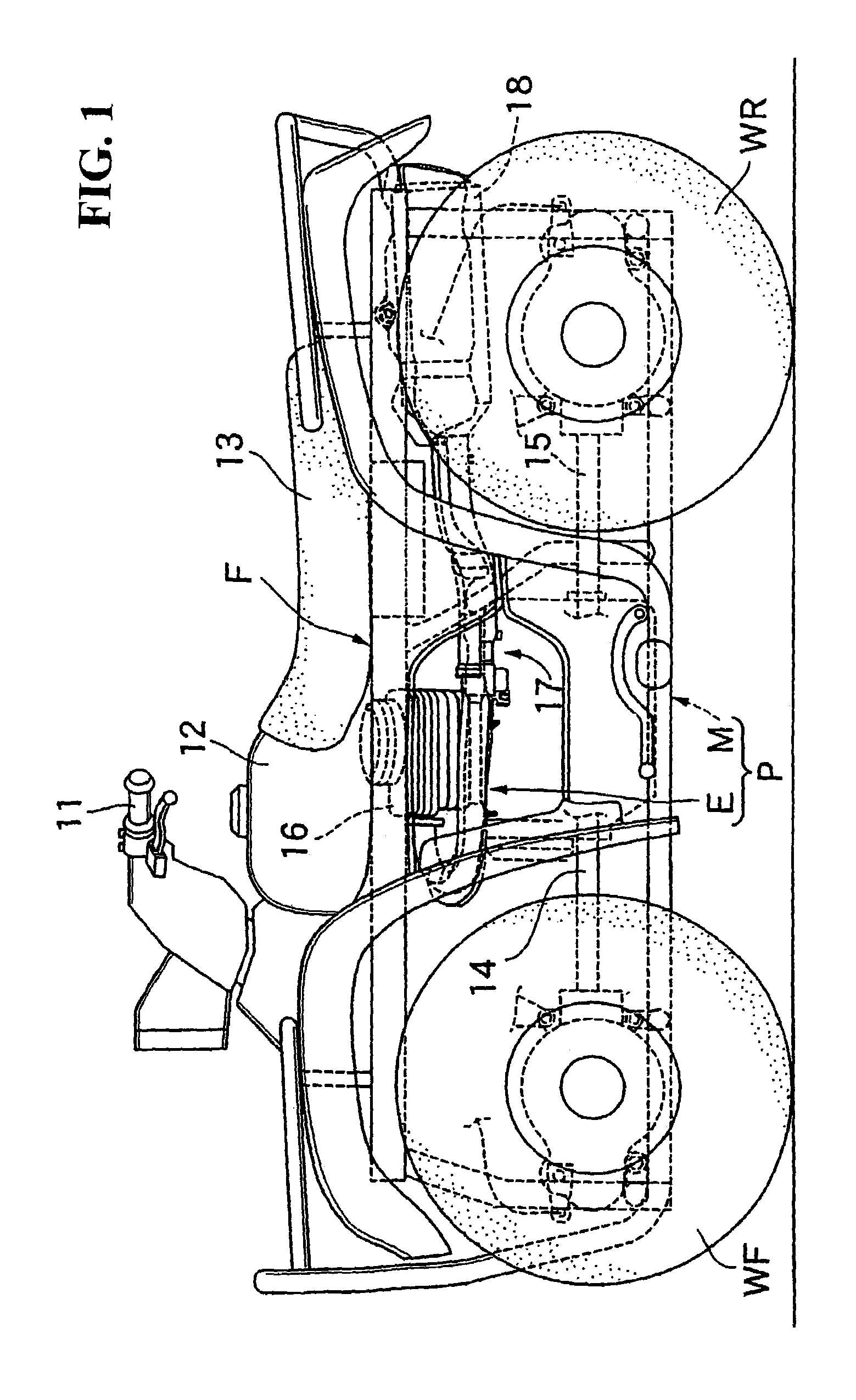 Exhaust device for vehicle engine