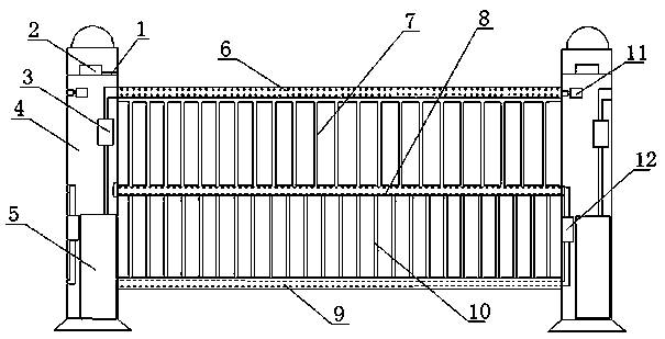 Touch overflow type anti-crossing fence