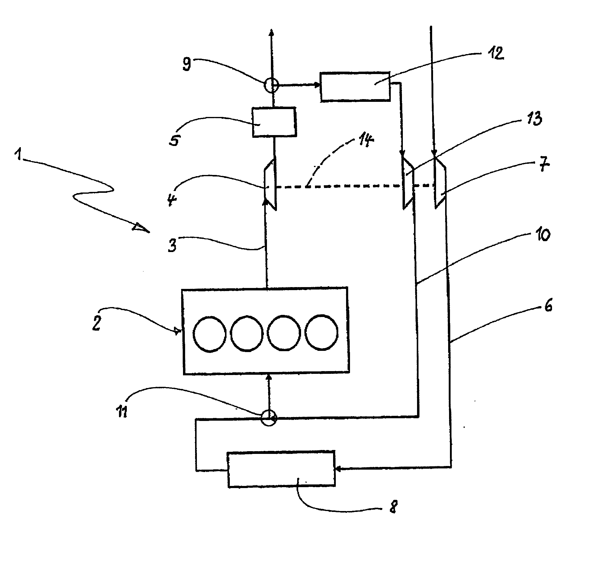 System for exhaust gas recirculation in a motor vehicle