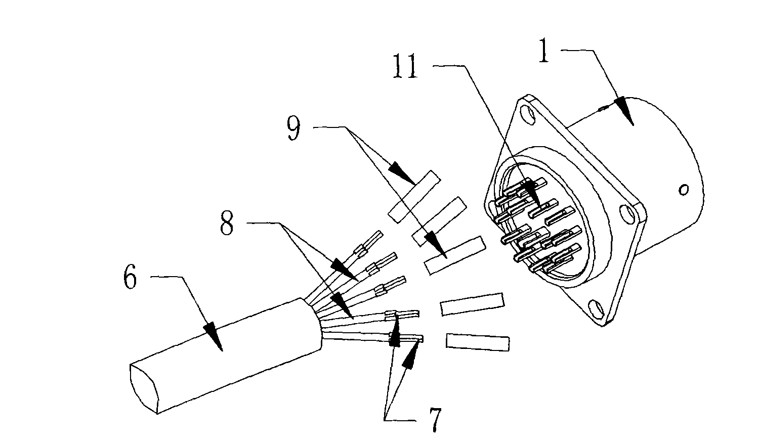Electric connector and wire connecting method thereof