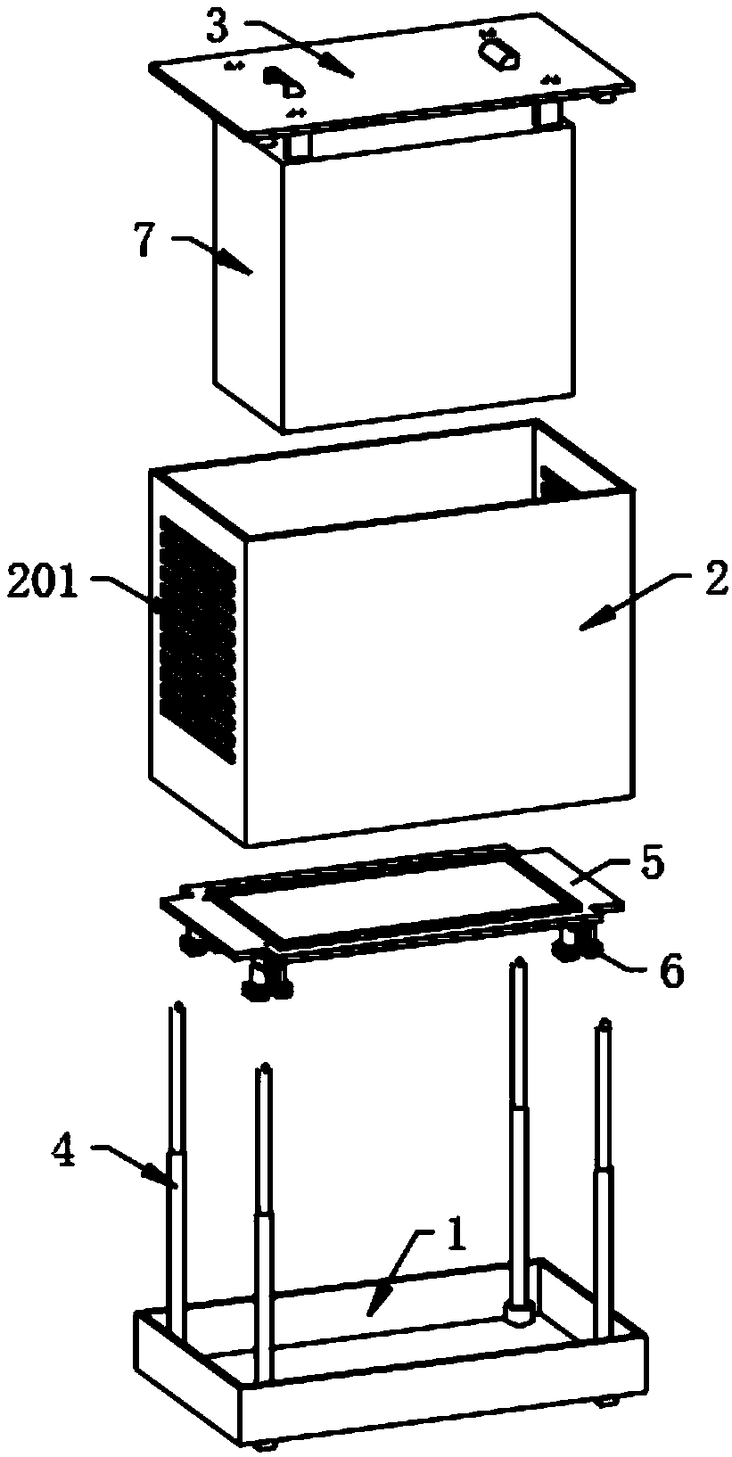 Computer protection chassis with shock absorbing function
