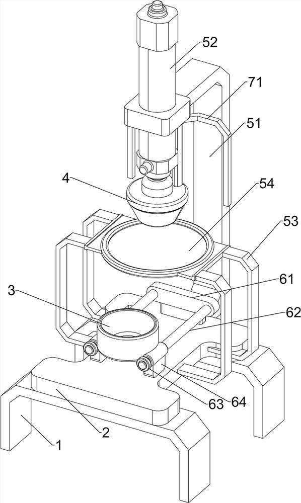 Rapid egg tart skin extrusion forming device