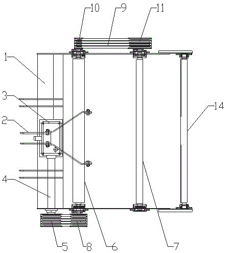 Field machine for straw smashing and stubble cleaning through biaxial reverse rotation