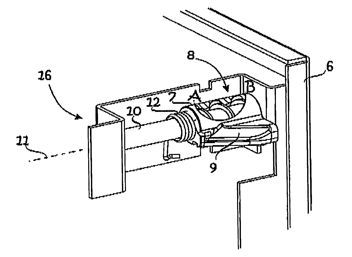 Mechanism for fastening casing into wall opening