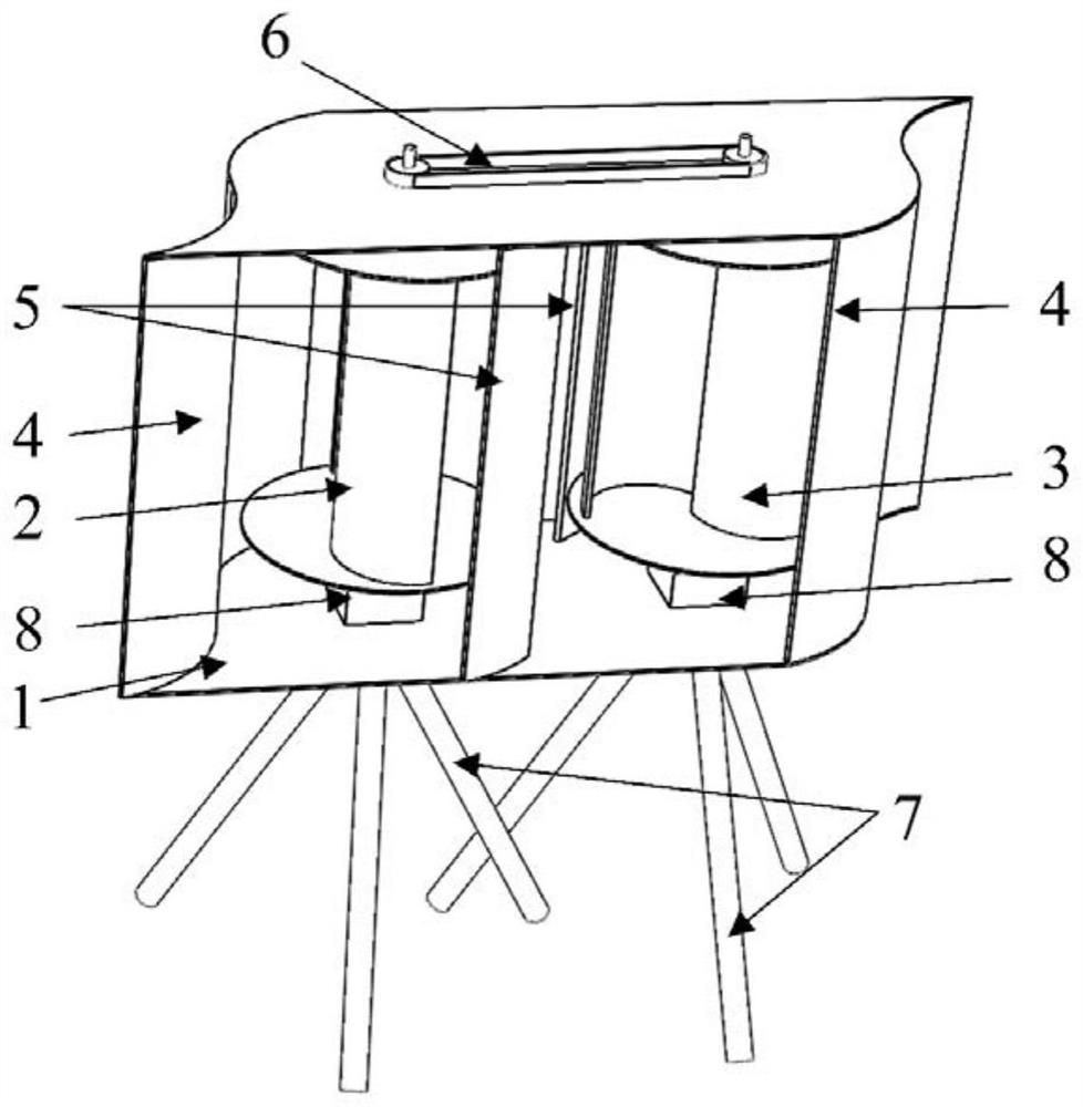 Bidirectional tidal current energy power generation device based on Savonius rotor