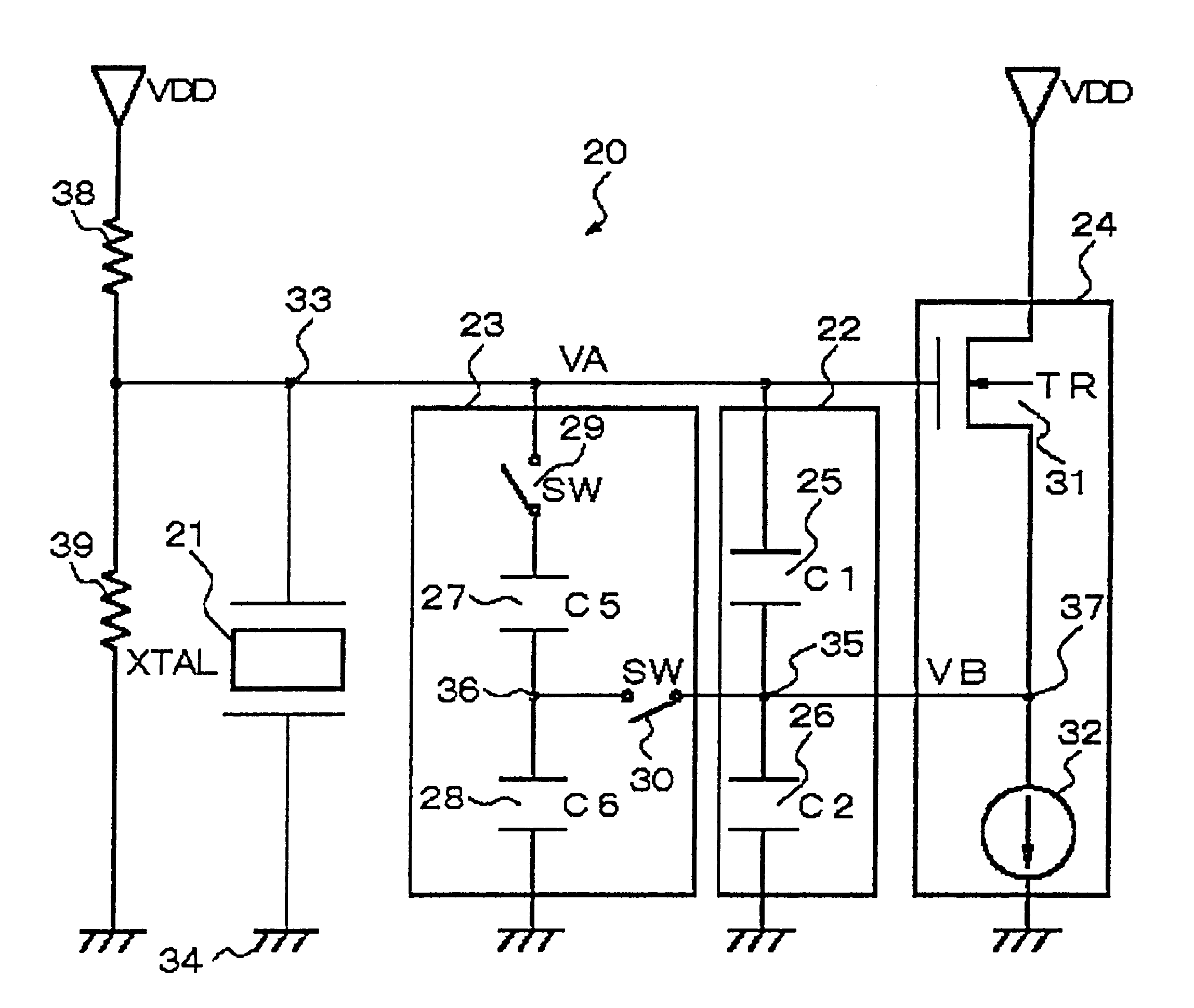 Digital-control Colpitts oscillator circuit