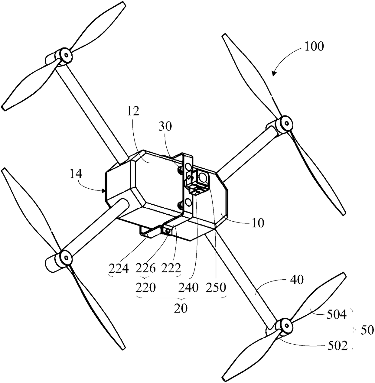 Photographing assembly and unmanned aerial vehicle with same