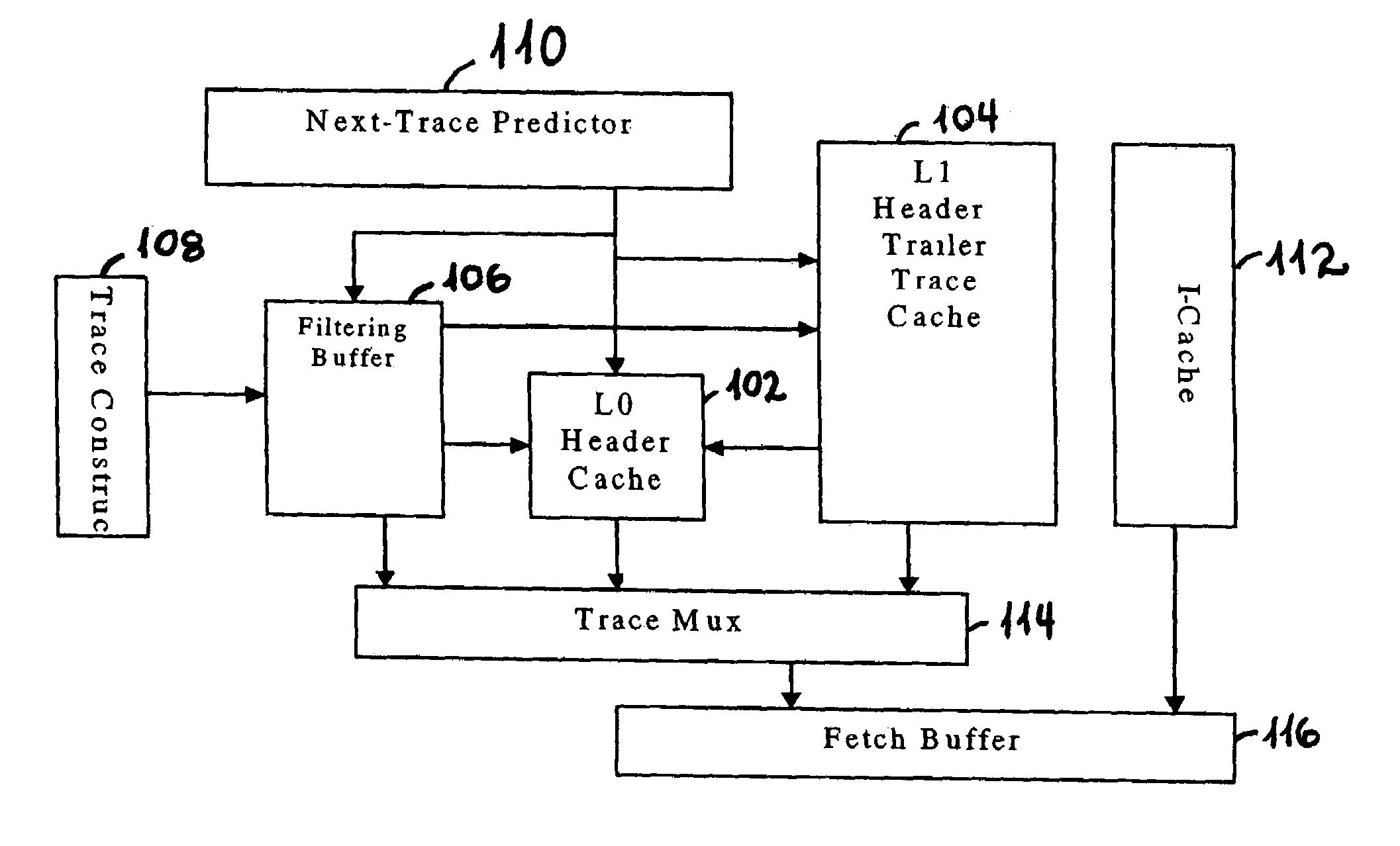 Method and apparatus for an efficient multi-path trace cache design