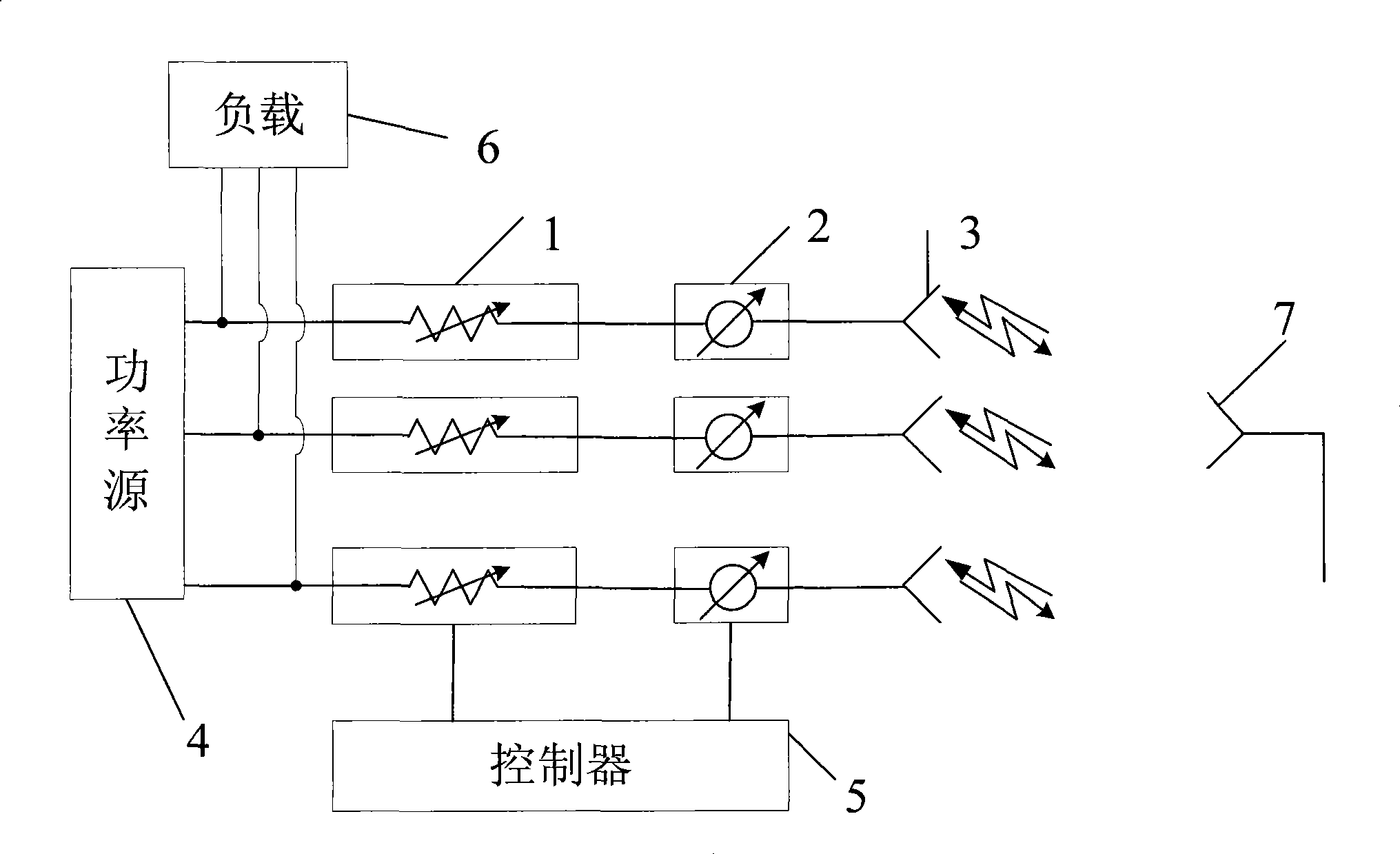 Calibration method for amplitude and phase variable array antenna