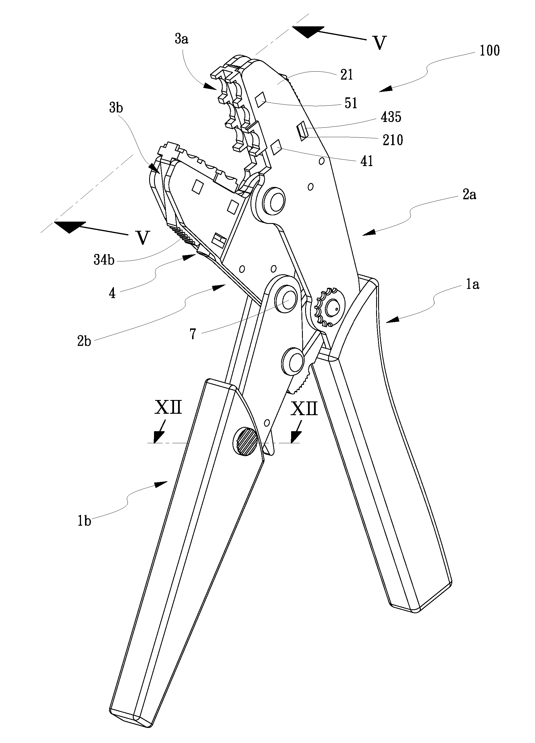 Pliers for crimping electrical terminals