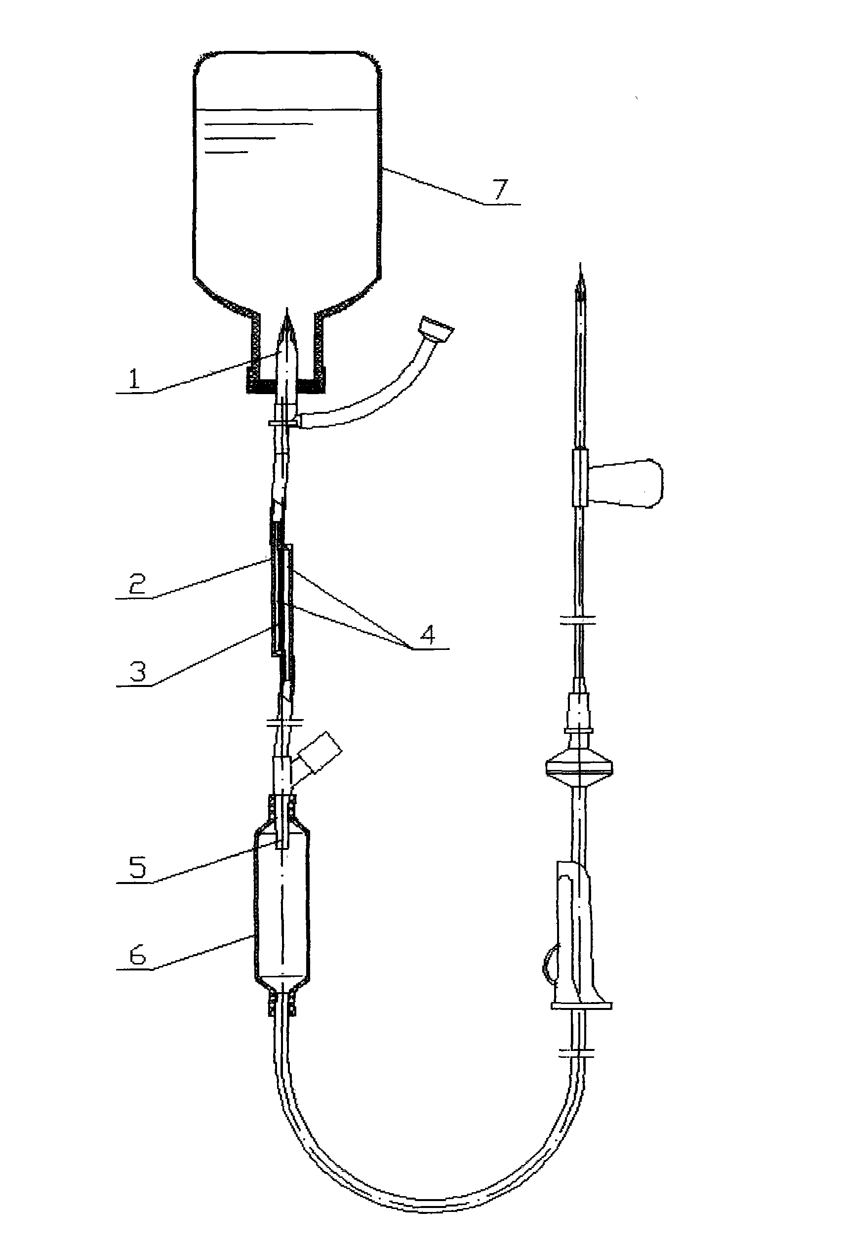 Automatic liquid-stopping type infusion apparatus