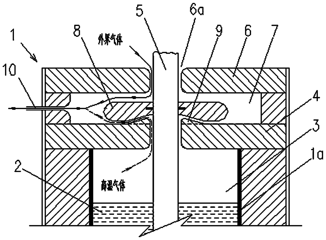 Pressure reducing device for electronic display glass platinum channel stirring tank